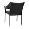 Flash Furniture Black PE Rattan Wicker Patio Dining Chair TT-TT02-BK-GG - alternate 2
